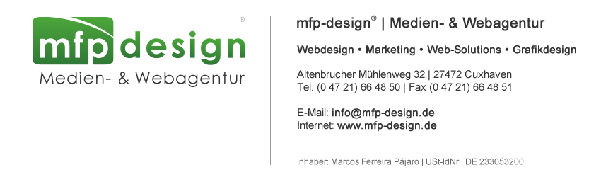 mfp-design® | Medien- & Webagentur [ Webdesign • Marketing • Web-Solutions • Grafikdesign ] - CUXHAVEN